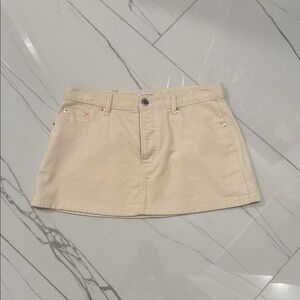 Parke Beige Mini Skirt
